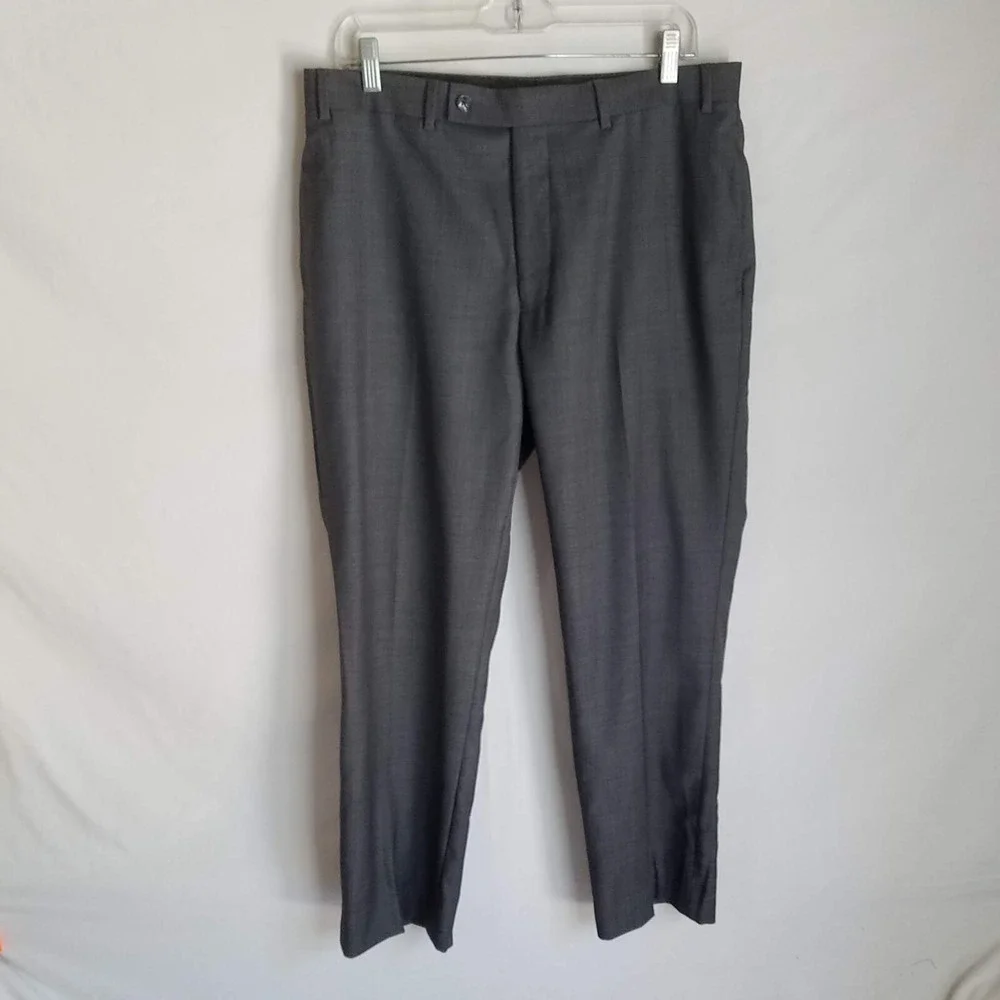Calvin Klein Mens Grey Wool Extreme Slim 2PC Suit Blazer Sz 42R Pants Sz 34x28